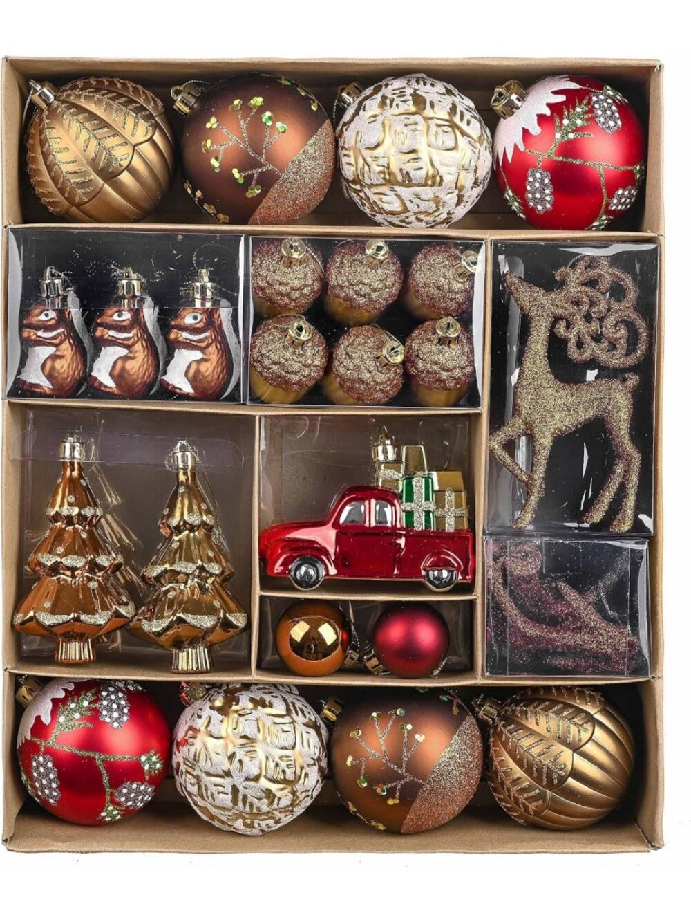 60ct Christmas Tree Ball Ornaments Set - Festive Holiday Decor for Home